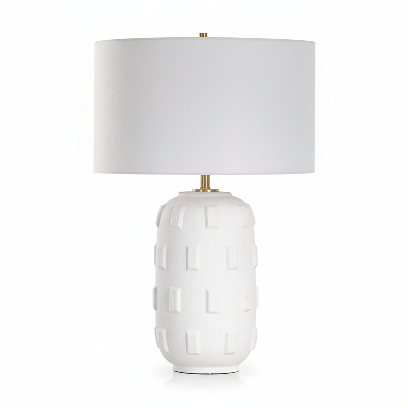 EMERIE CHALK WHITE TABLE LAMP