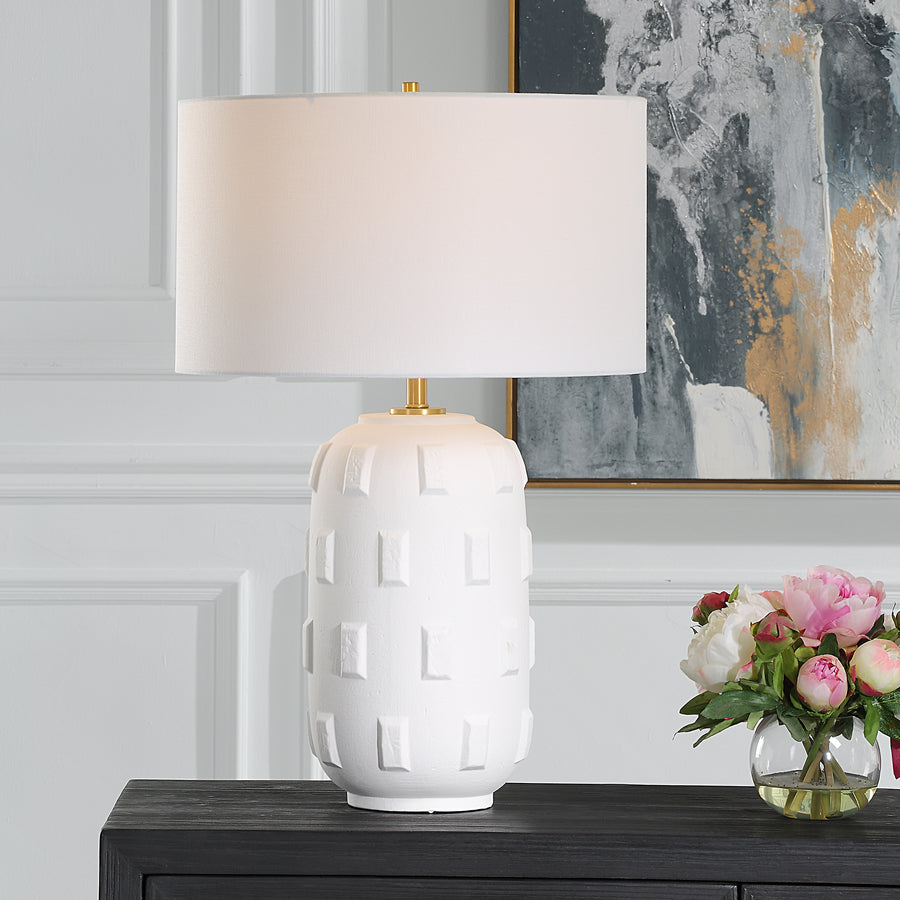 EMERIE CHALK WHITE TABLE LAMP