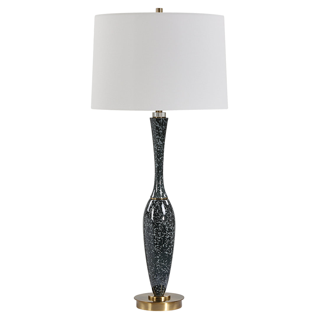 REMY POLISHED BLACK CERAMIC TABLE LAMP