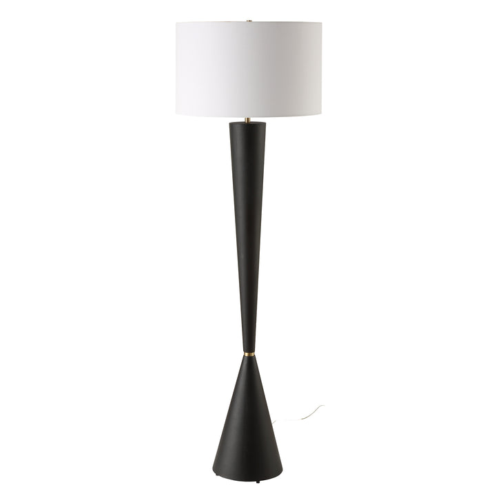 LAYLA BLACK TAPERED FLOOR LAMP