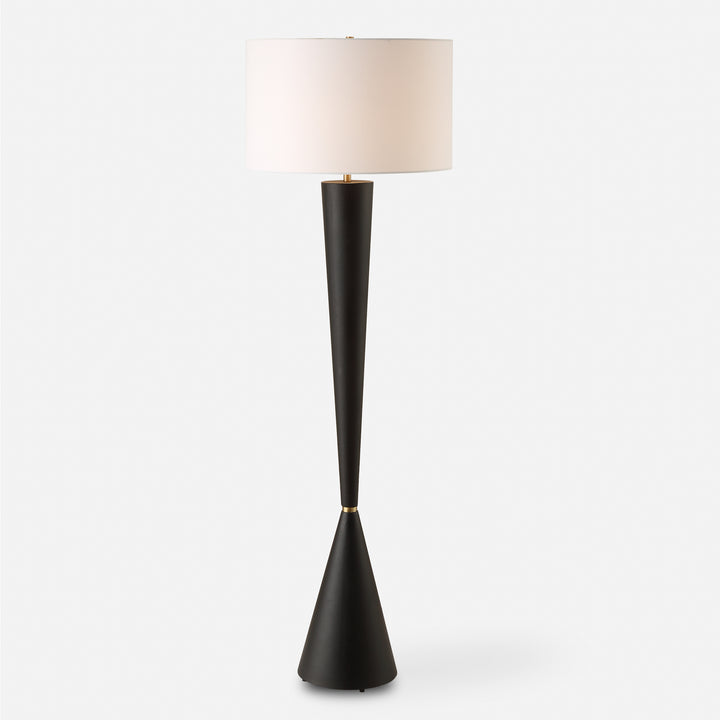 LAYLA BLACK TAPERED FLOOR LAMP