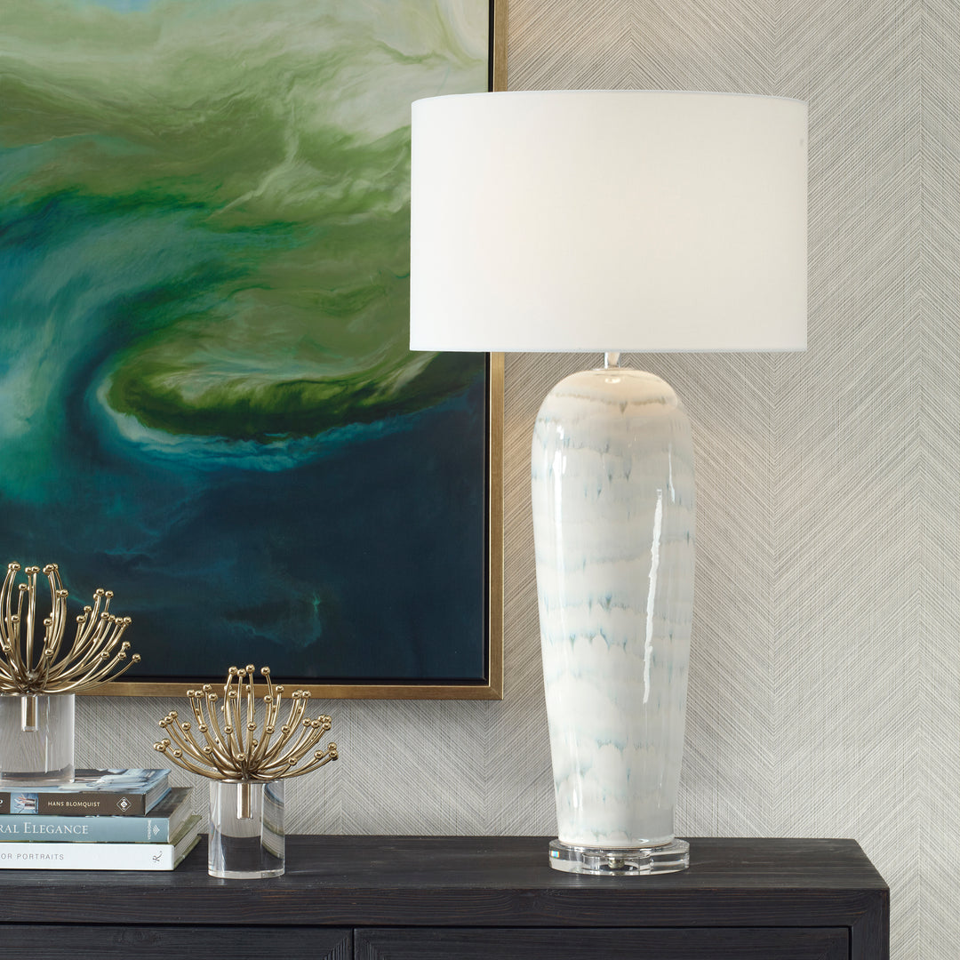 ARDEN WHITE GLAZE TABLE LAMP