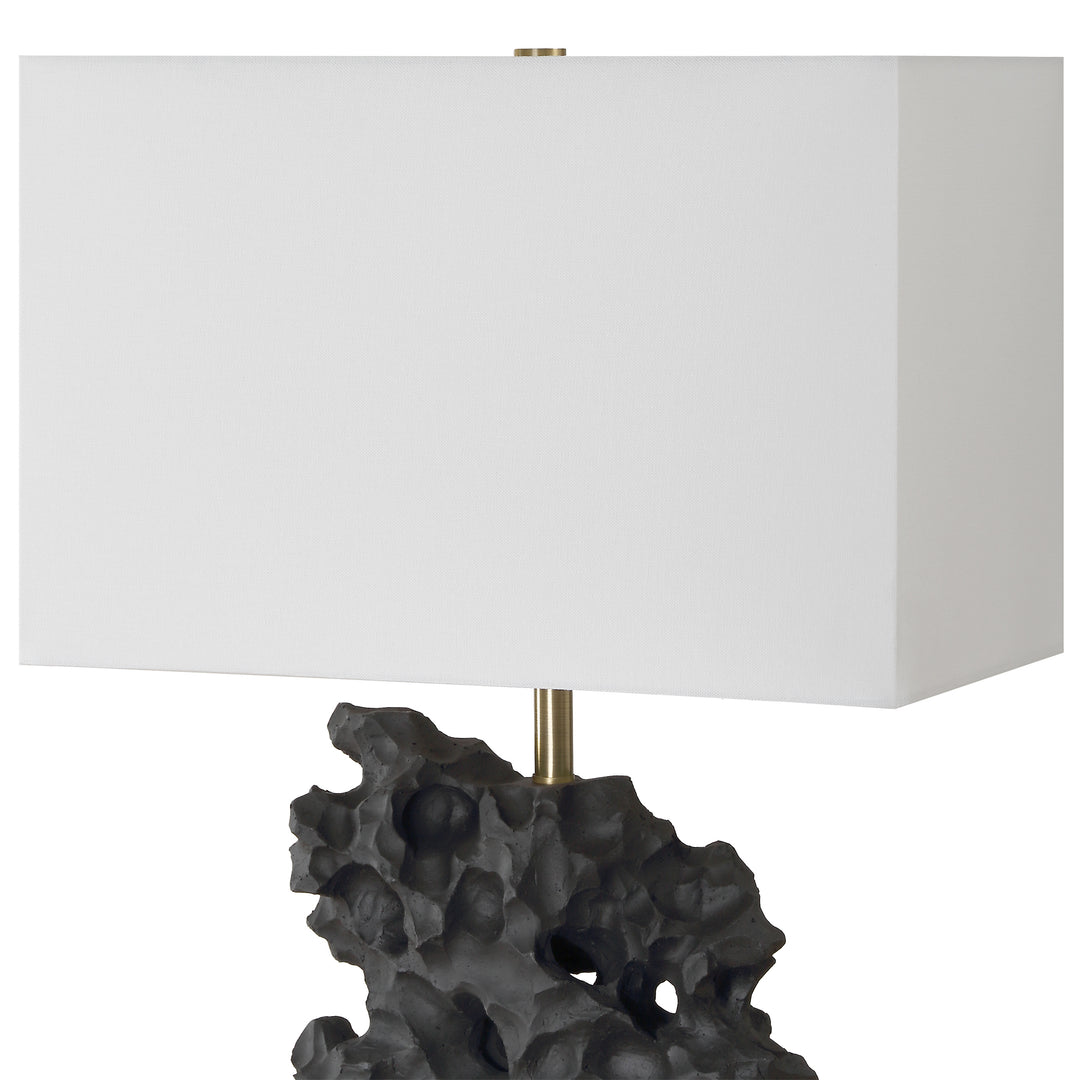 BASALT BLACK STONE TABLE LAMP