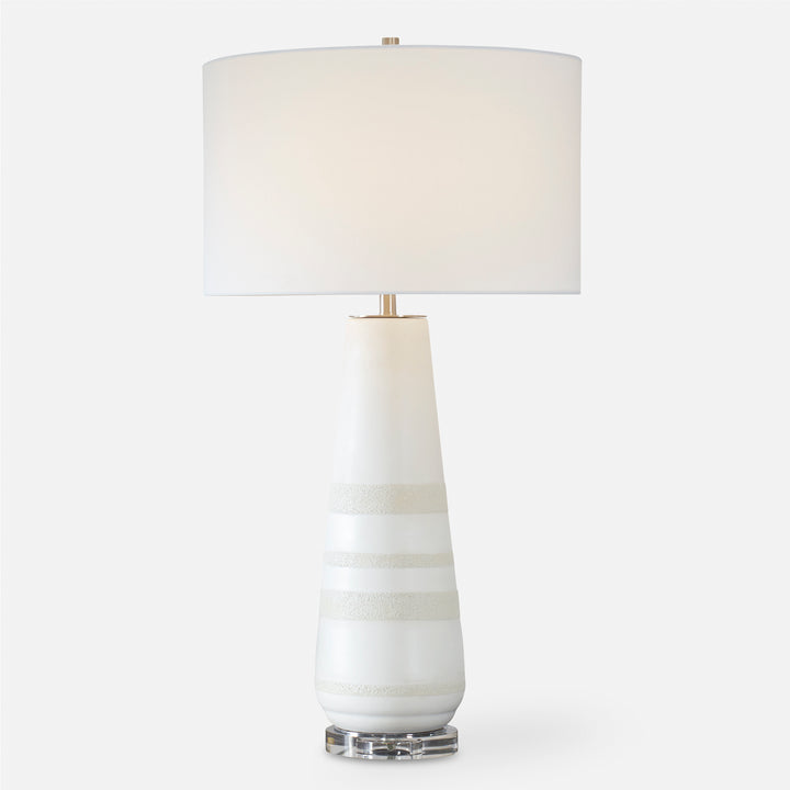 SANTINO CRACKLED IVORY TABLE LAMP