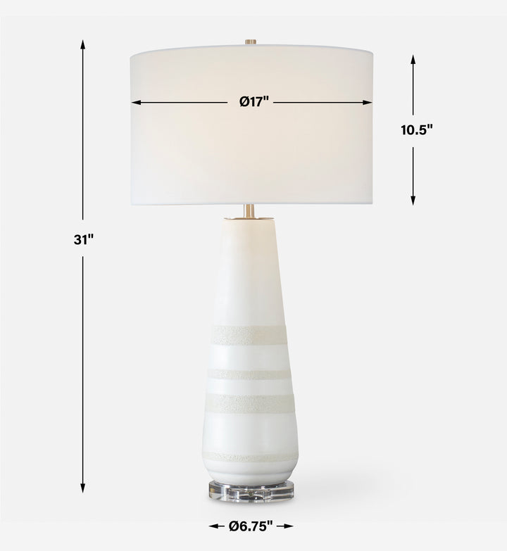 SANTINO CRACKLED IVORY TABLE LAMP