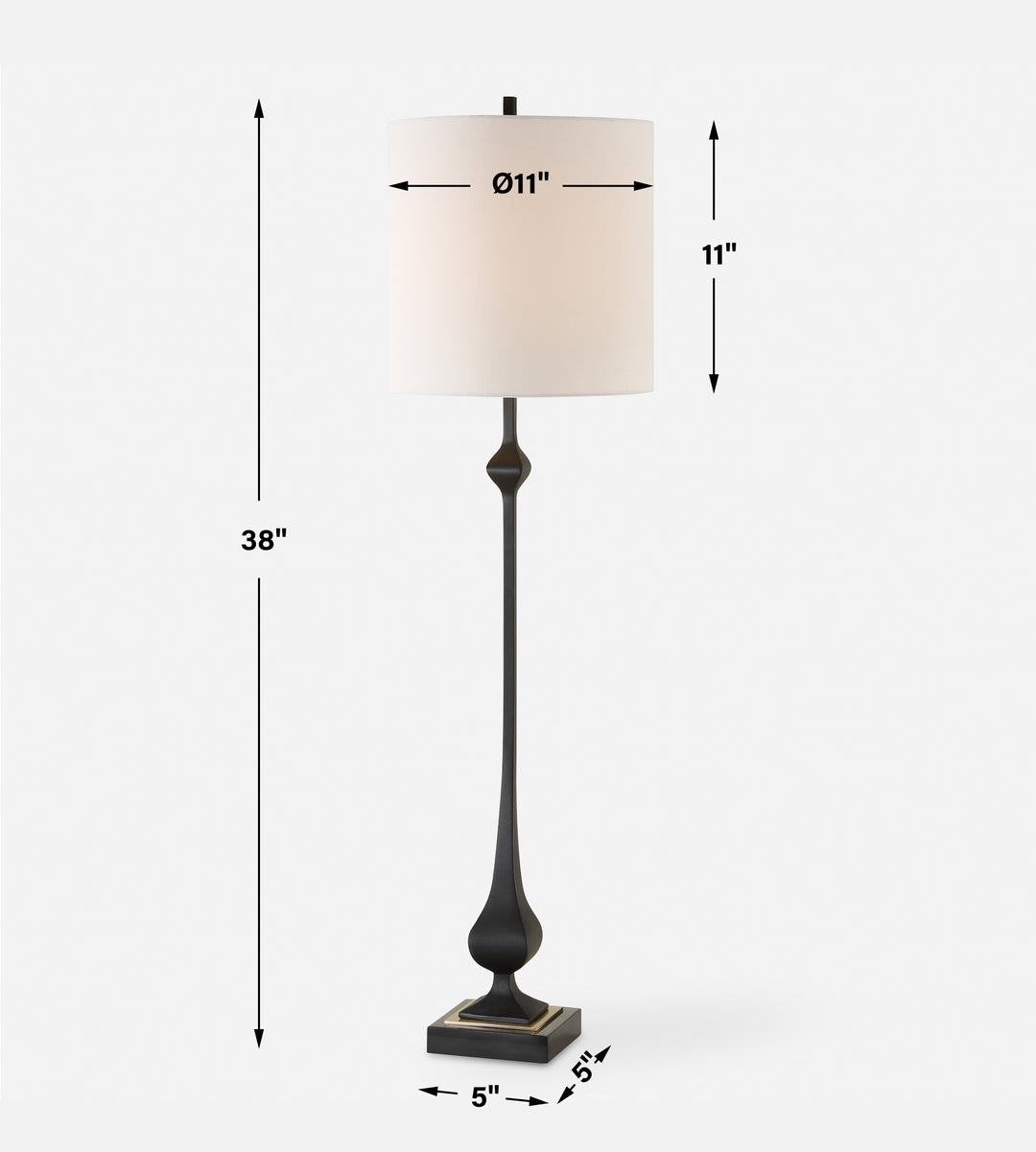 HIGHTOWER BLACK BUFFET LAMP