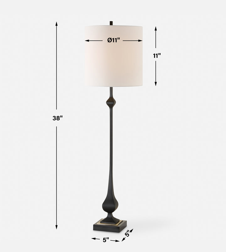 HIGHTOWER BLACK BUFFET LAMP