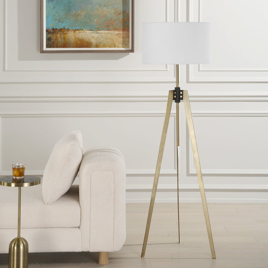 ANCHORAGE BRASS TRI - POD FLOOR LAMP