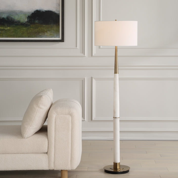 FARO WHITE MARBLE FLOOR LAMP