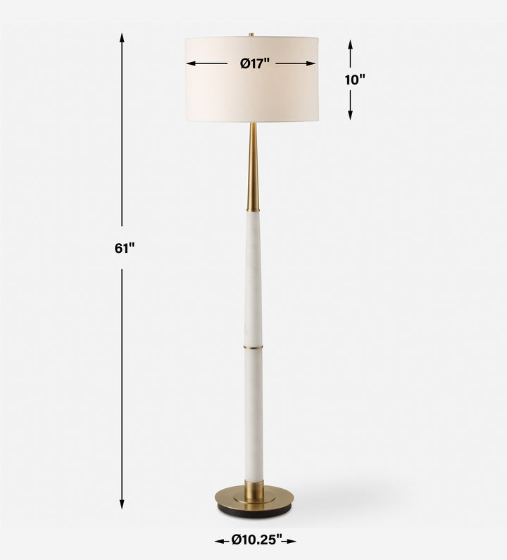 FARO WHITE MARBLE FLOOR LAMP