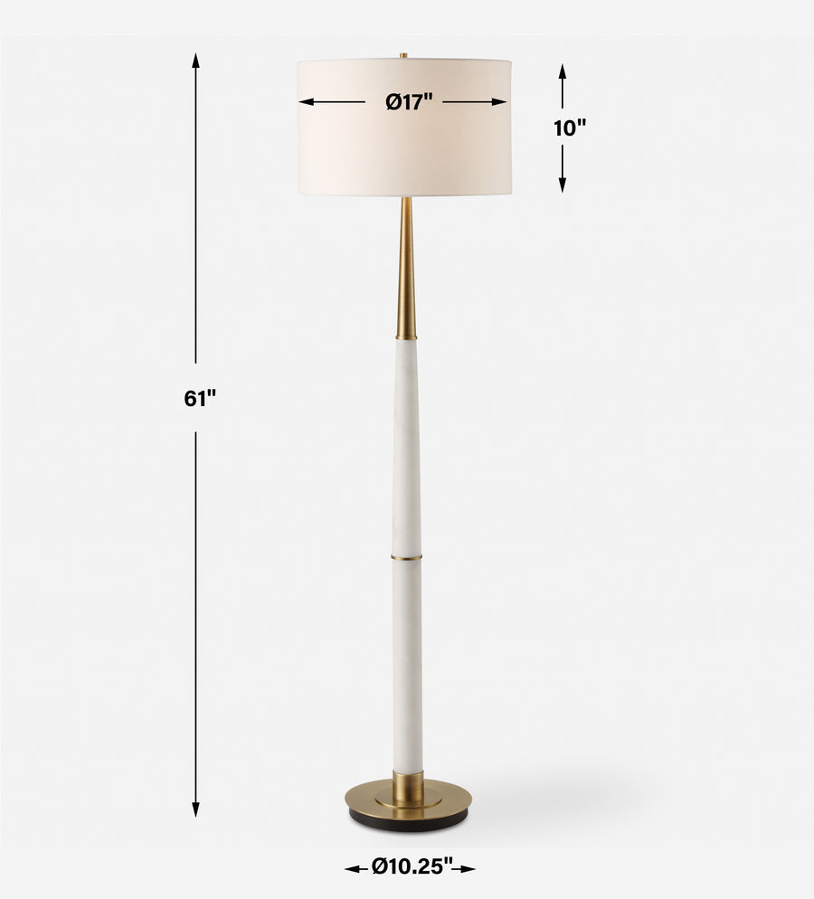 FARO WHITE MARBLE FLOOR LAMP