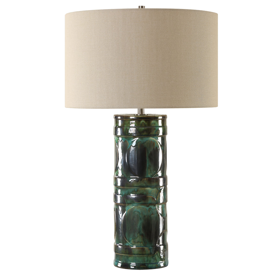 LOCH EMERALD GLAZE TABLE LAMP