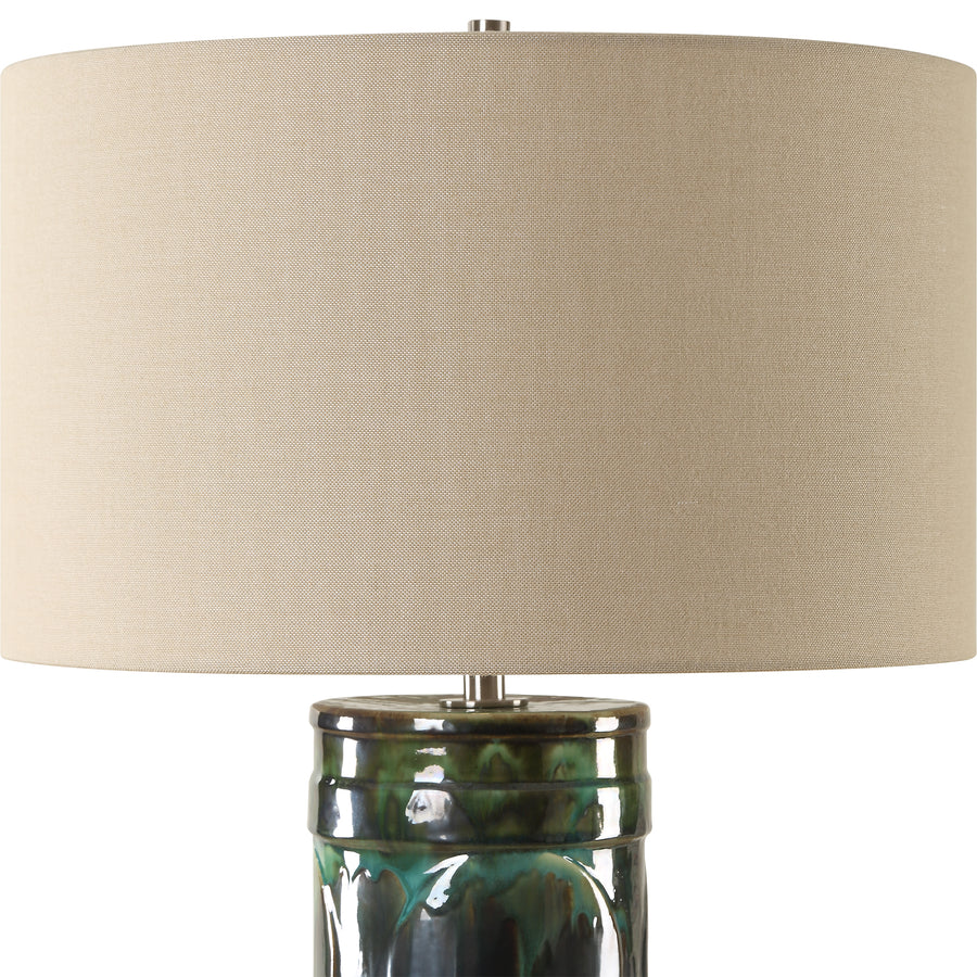 LOCH EMERALD GLAZE TABLE LAMP