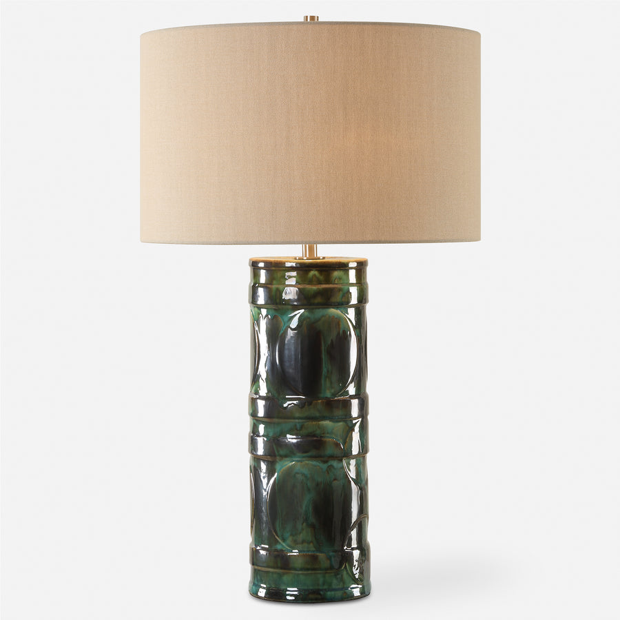 LOCH EMERALD GLAZE TABLE LAMP