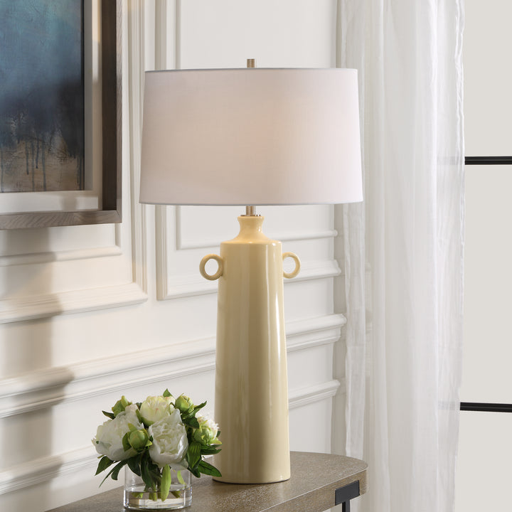 FLORERO PALE YELLOW TABLE LAMP