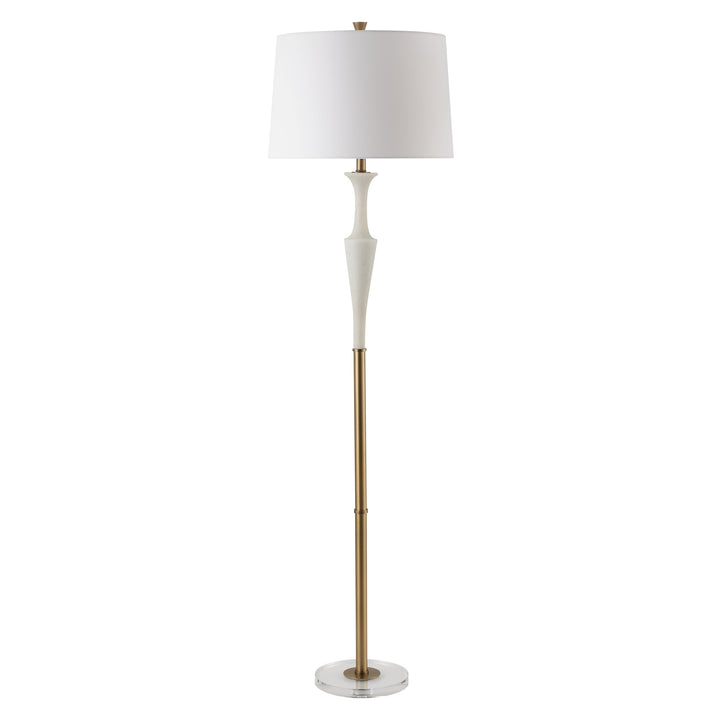 COLETTE WHITE STONE FLOOR LAMP