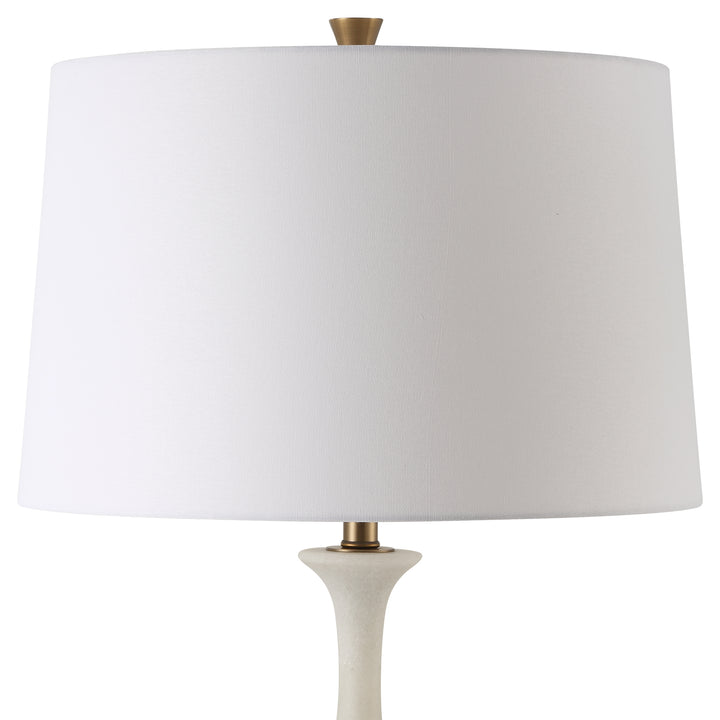 COLETTE WHITE STONE FLOOR LAMP