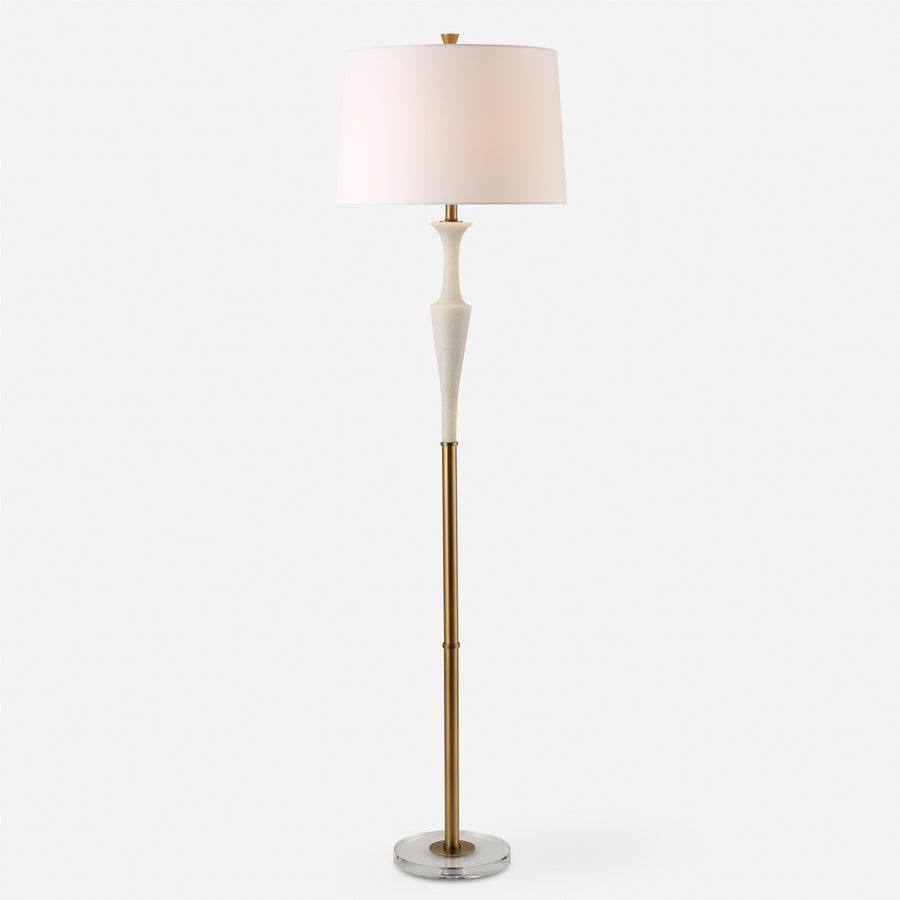 COLETTE WHITE STONE FLOOR LAMP