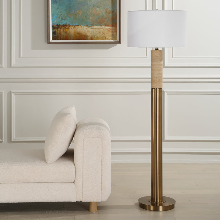 KNOX TRAVERTINE FLOOR LAMP