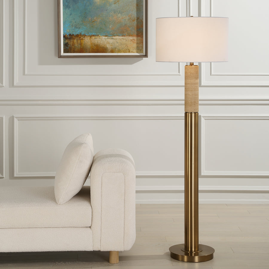 KNOX TRAVERTINE FLOOR LAMP