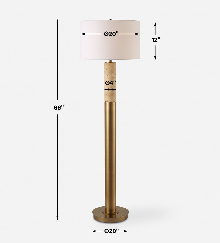 KNOX TRAVERTINE FLOOR LAMP