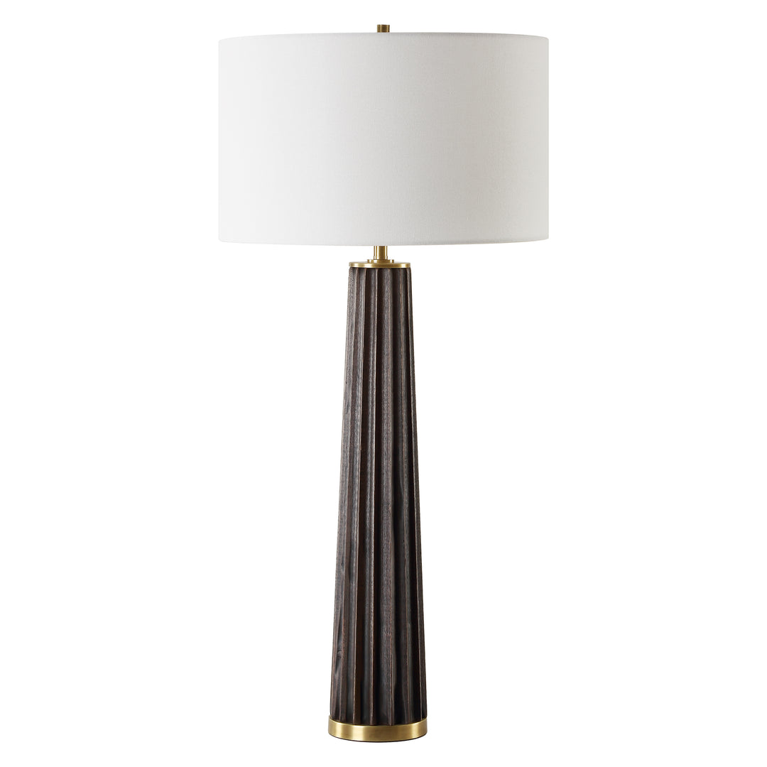 FORAGE DARK SCALLOPED TABLE LAMP