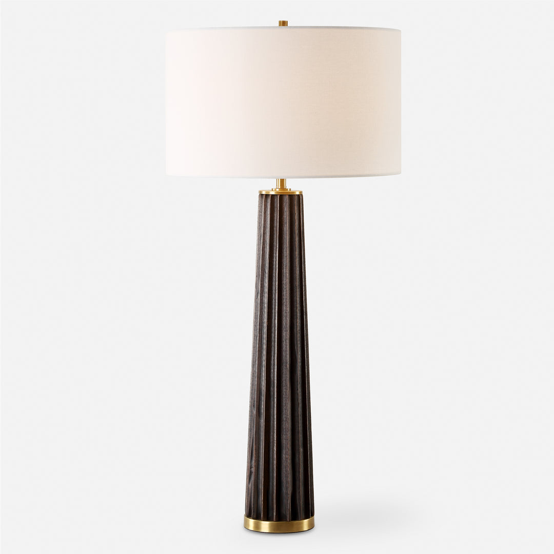 FORAGE DARK SCALLOPED TABLE LAMP