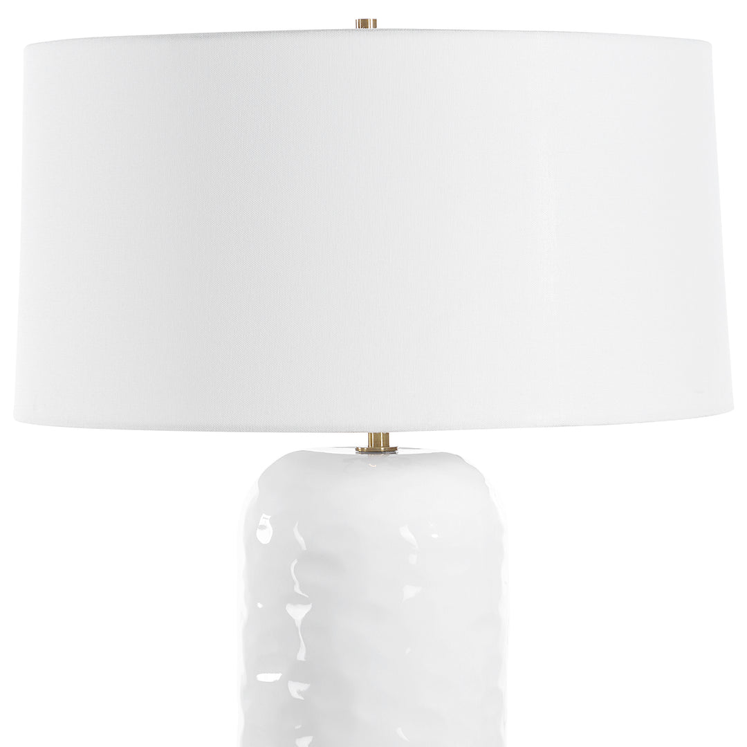 IONA WHITE GLAZE CERAMIC TABLE LAMP