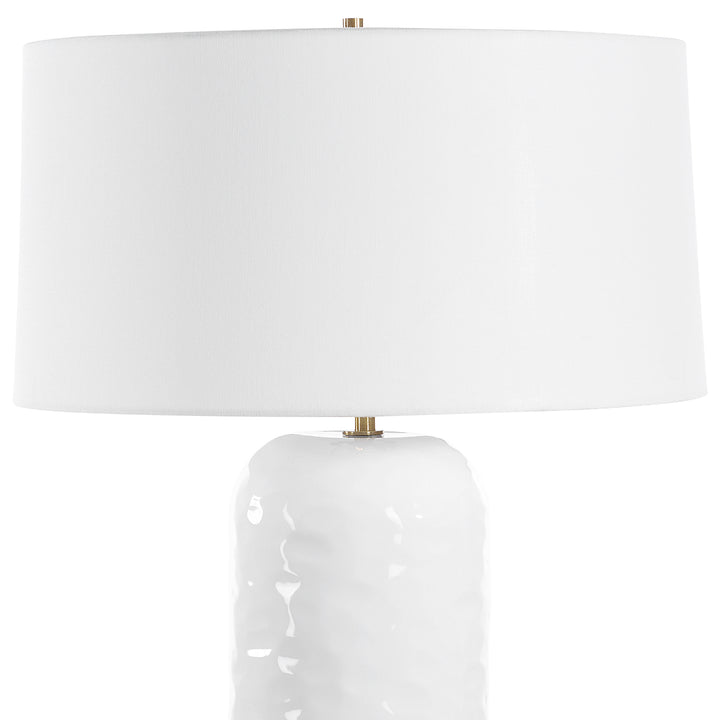 IONA WHITE GLAZE CERAMIC TABLE LAMP