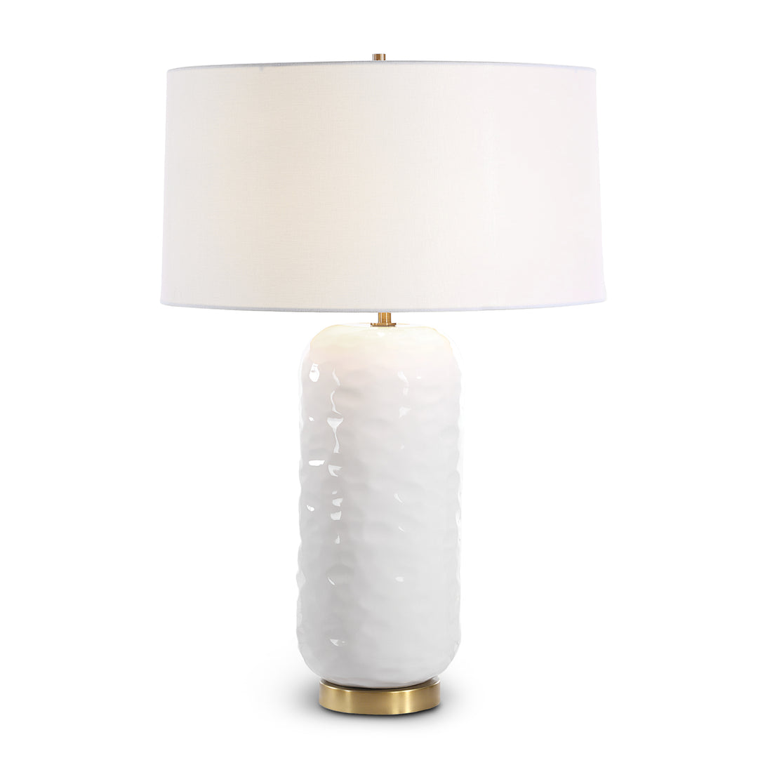 IONA WHITE GLAZE CERAMIC TABLE LAMP