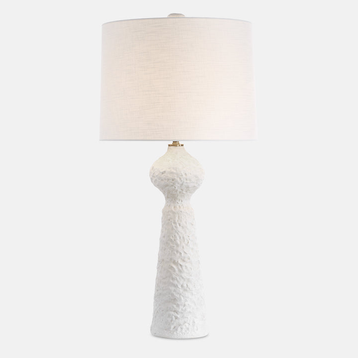 SONATA TEXTURED WHITE TABLE LAMP