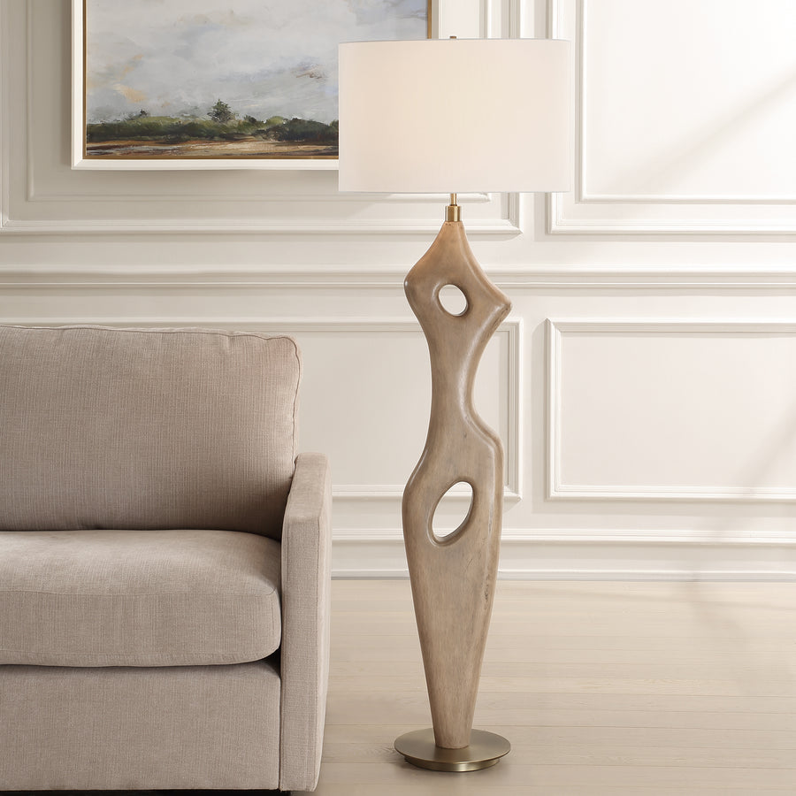 ALMYRA SOLID WOOD FLOOR LAMP