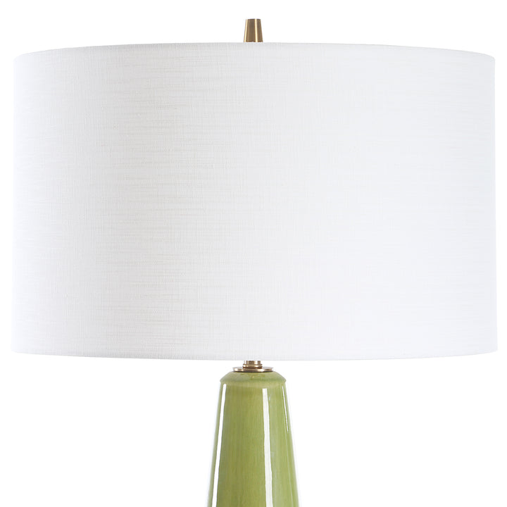 MENDELL MOSS GREEN CERAMIC TABLE LAMP