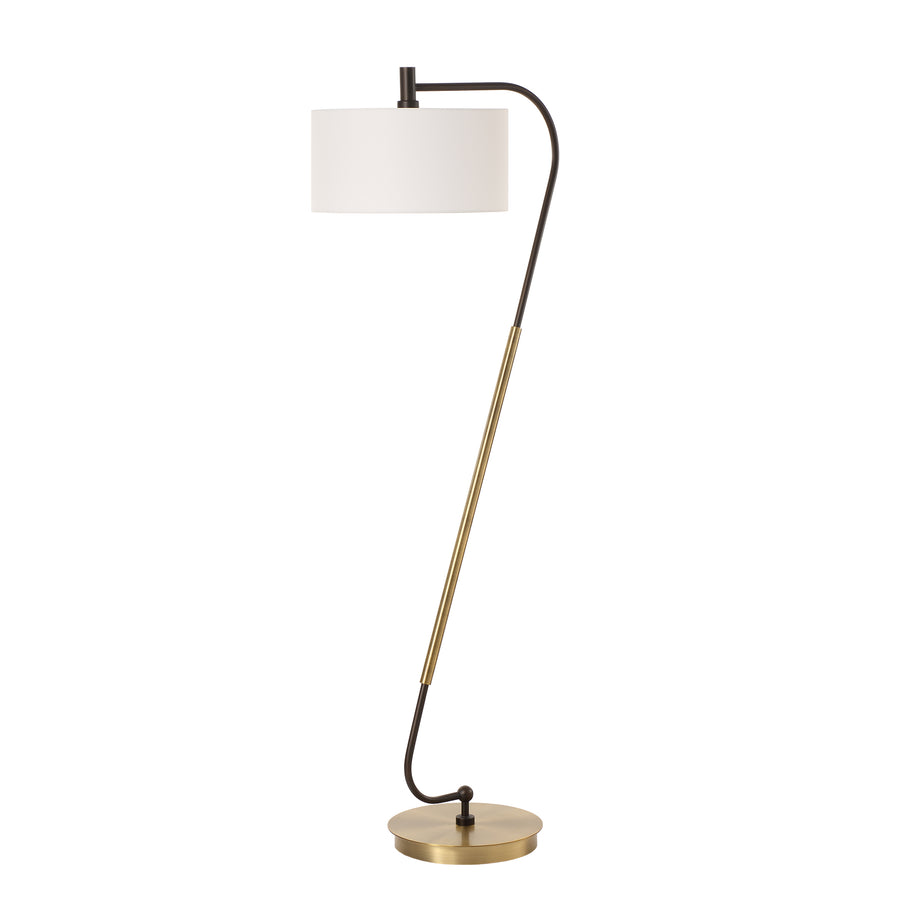 IRWIN CURVED BRASS FLOOR LAMP