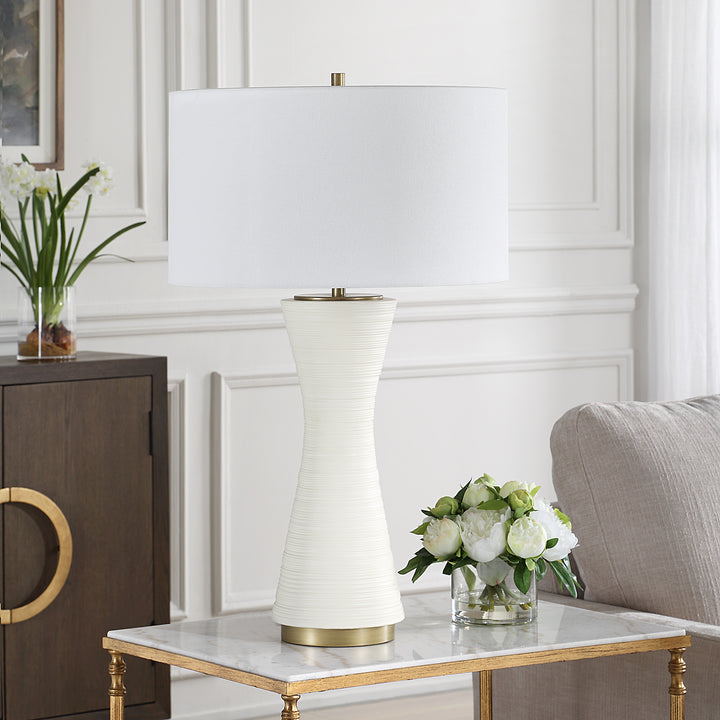 RIDGELINE MATTE WHITE TABLE LAMP