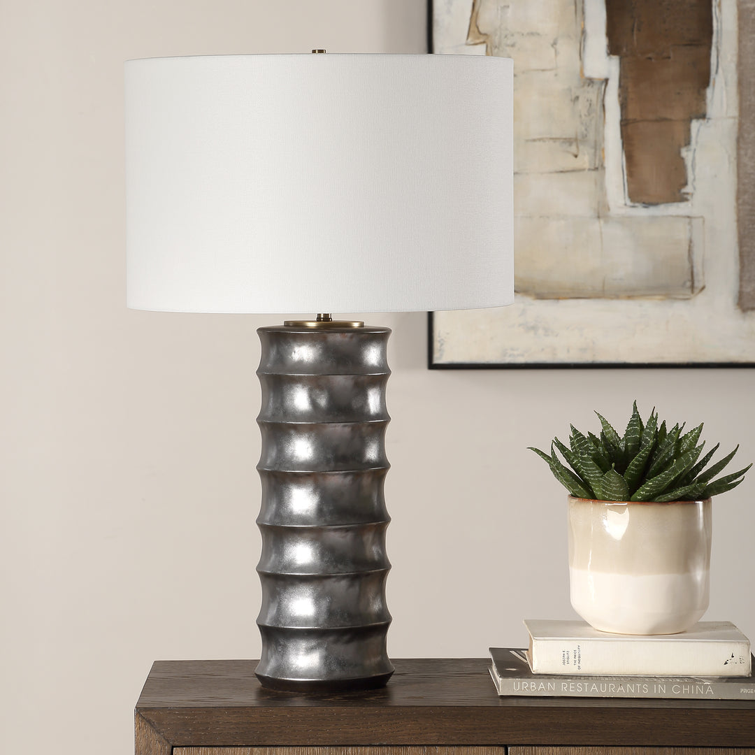 CORVAIR METALLIC BRONZE GLAZE TABLE LAMP