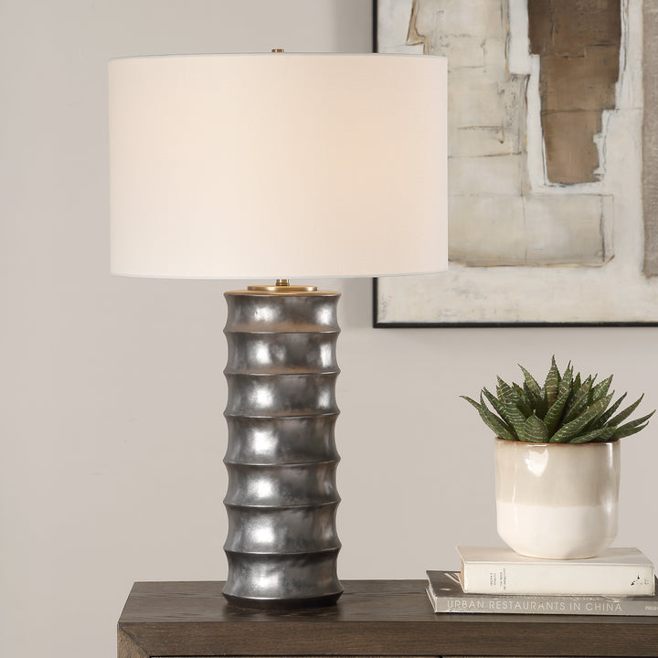 CORVAIR METALLIC BRONZE GLAZE TABLE LAMP