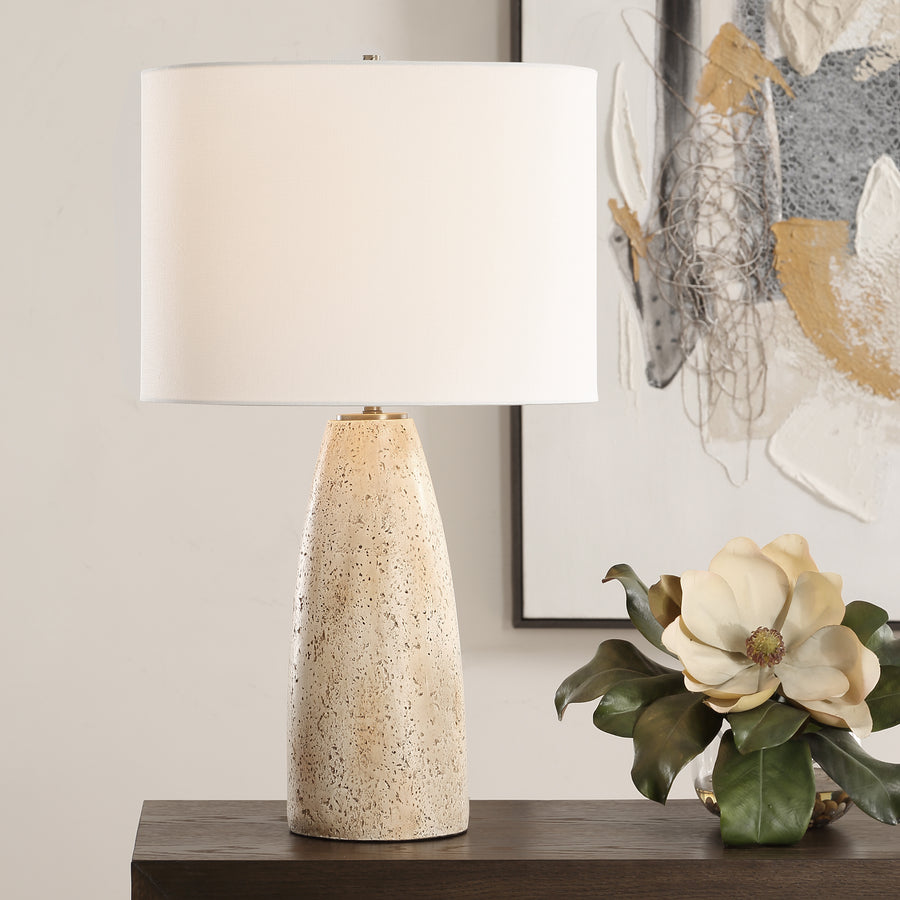 MAURY TRAVERTINE TABLE LAMP