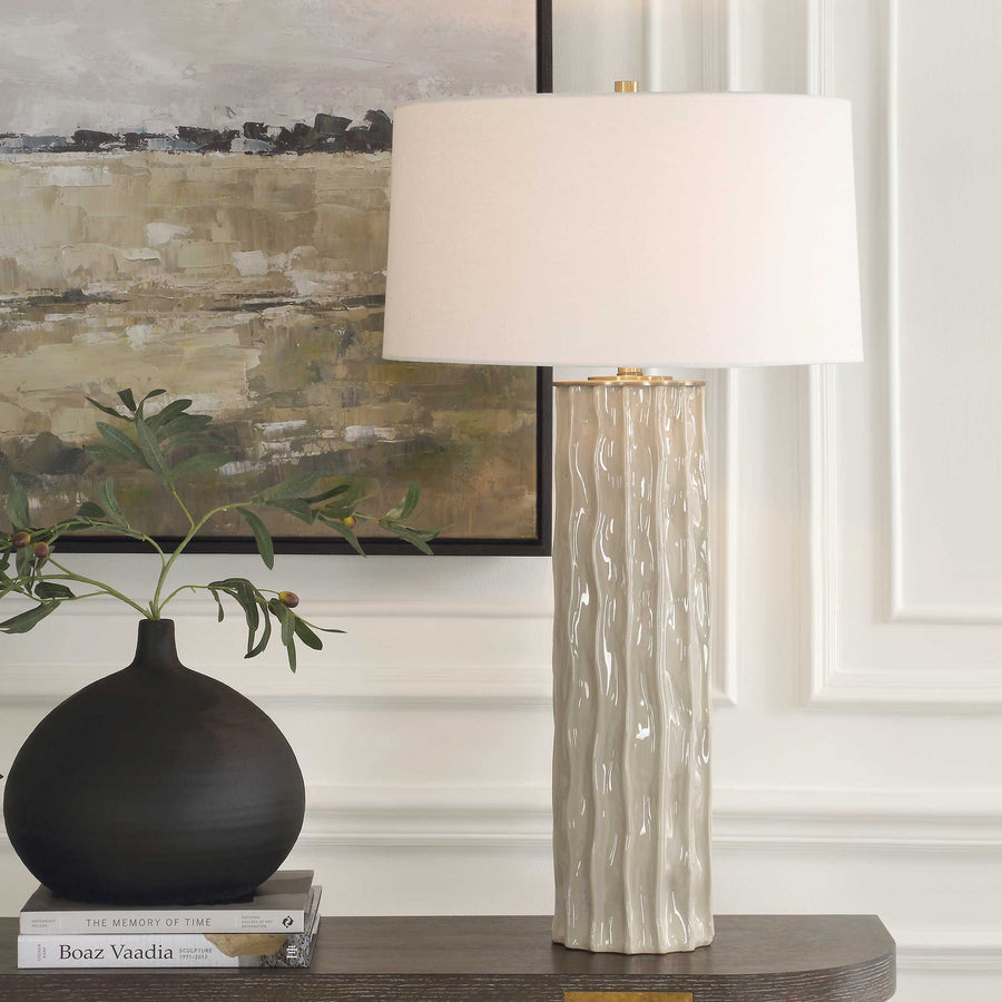 PARILLI TAUPE GRAY TABLE LAMP