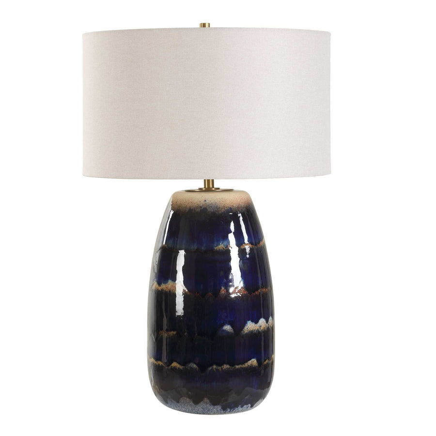 ORLEANS BLUE GLAZE TABLE LAMP
