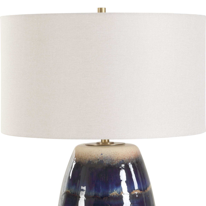 ORLEANS BLUE GLAZE TABLE LAMP