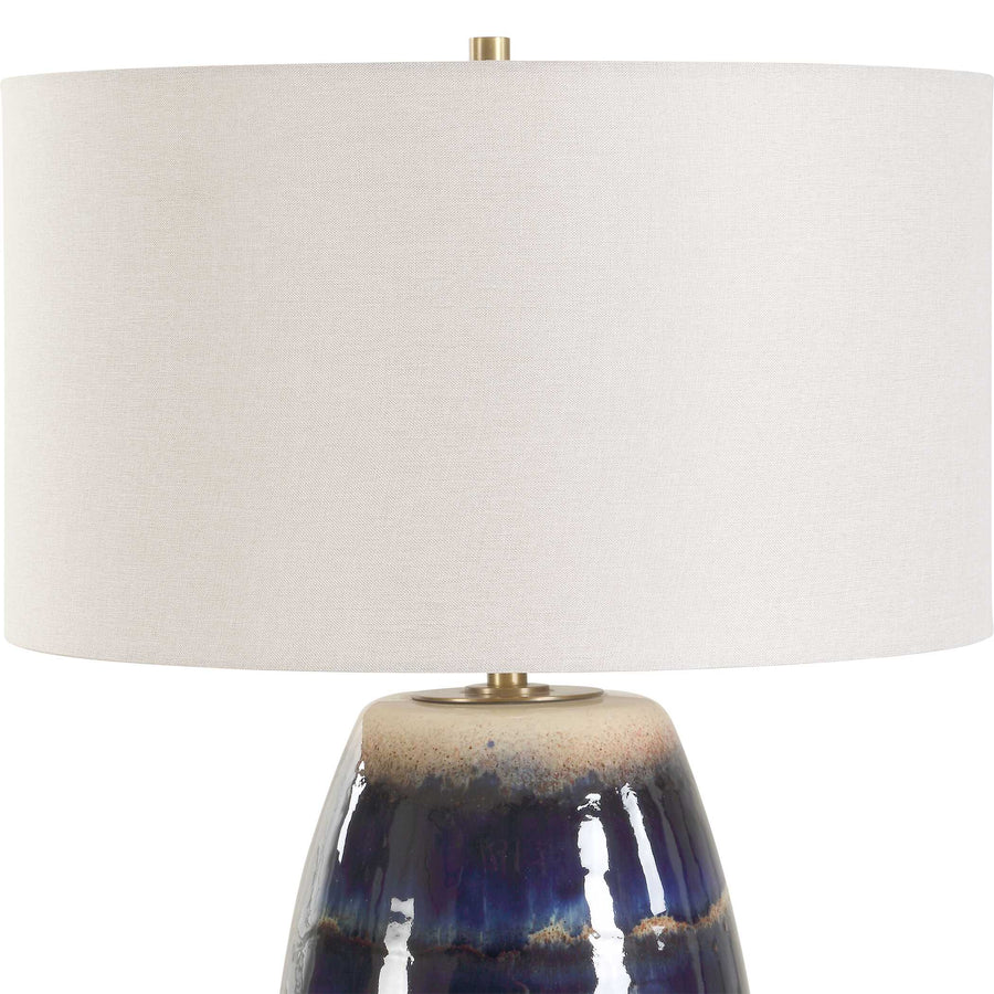 ORLEANS BLUE GLAZE TABLE LAMP