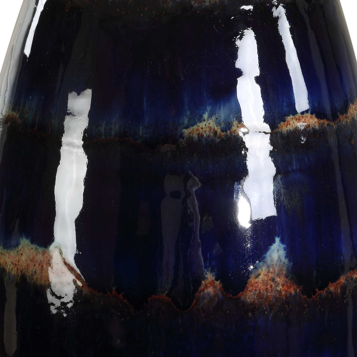 ORLEANS BLUE GLAZE TABLE LAMP