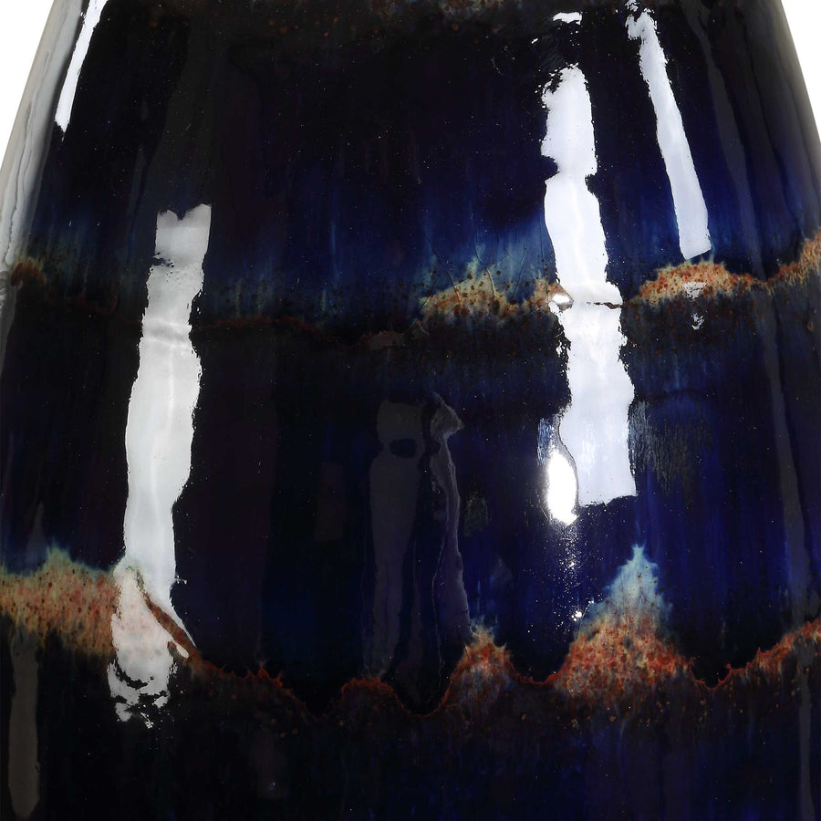 ORLEANS BLUE GLAZE TABLE LAMP