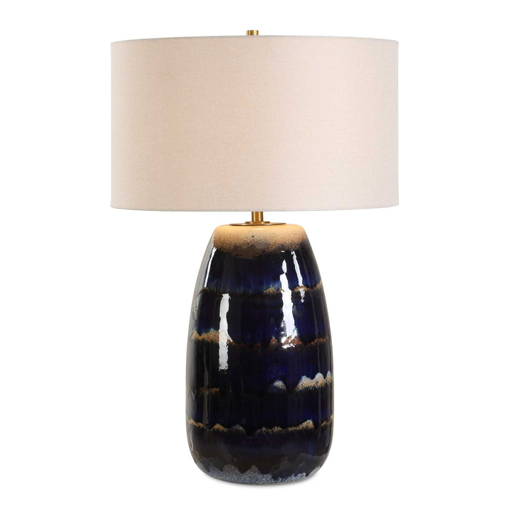 ORLEANS BLUE GLAZE TABLE LAMP