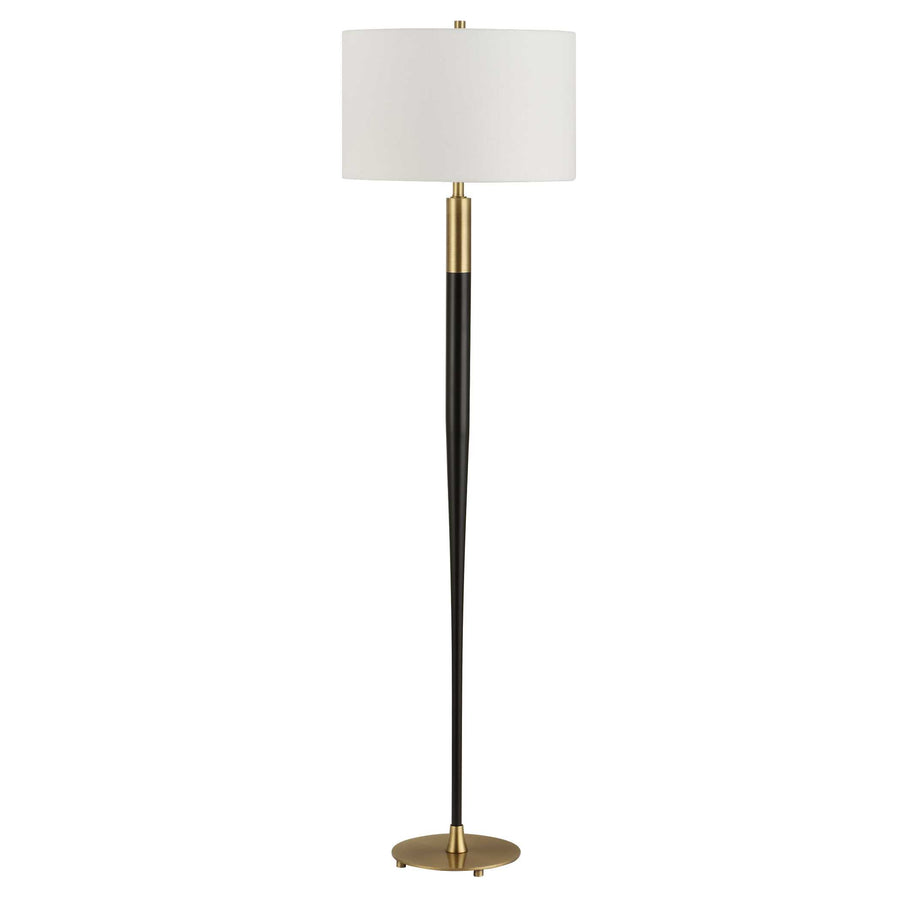 STOWE SATIN BLACK FLOOR LAMP