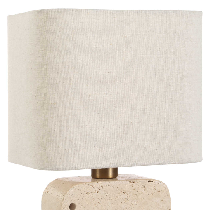 TUSK TRAVERTINE ACCENT LAMP