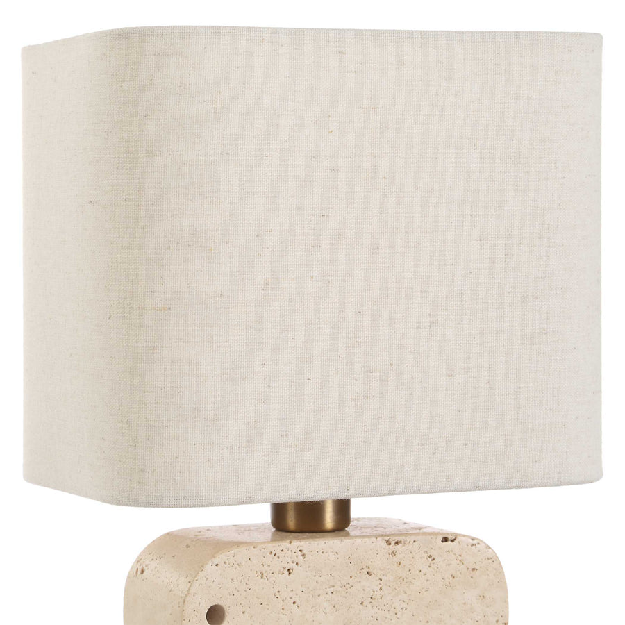 TUSK TRAVERTINE ACCENT LAMP