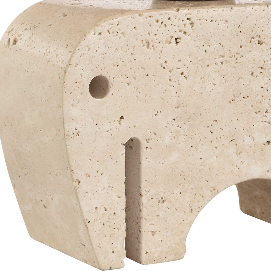 TUSK TRAVERTINE ACCENT LAMP