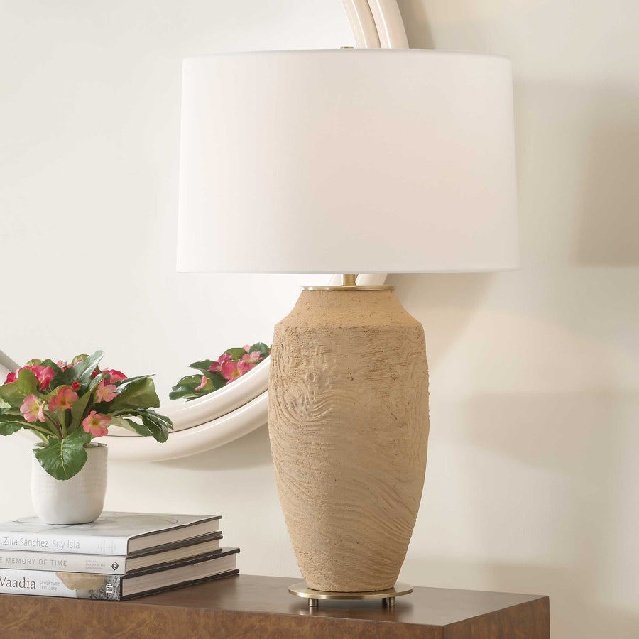 SANDSTONE FLOW TERRACOTTA TABLE LAMP